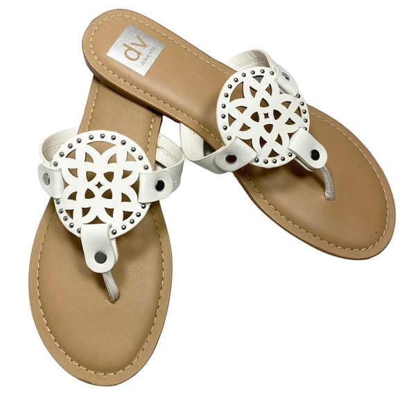 Dolce Vita Shoes - Dolce Vita White Gotie Slide Sandals Size 8.5